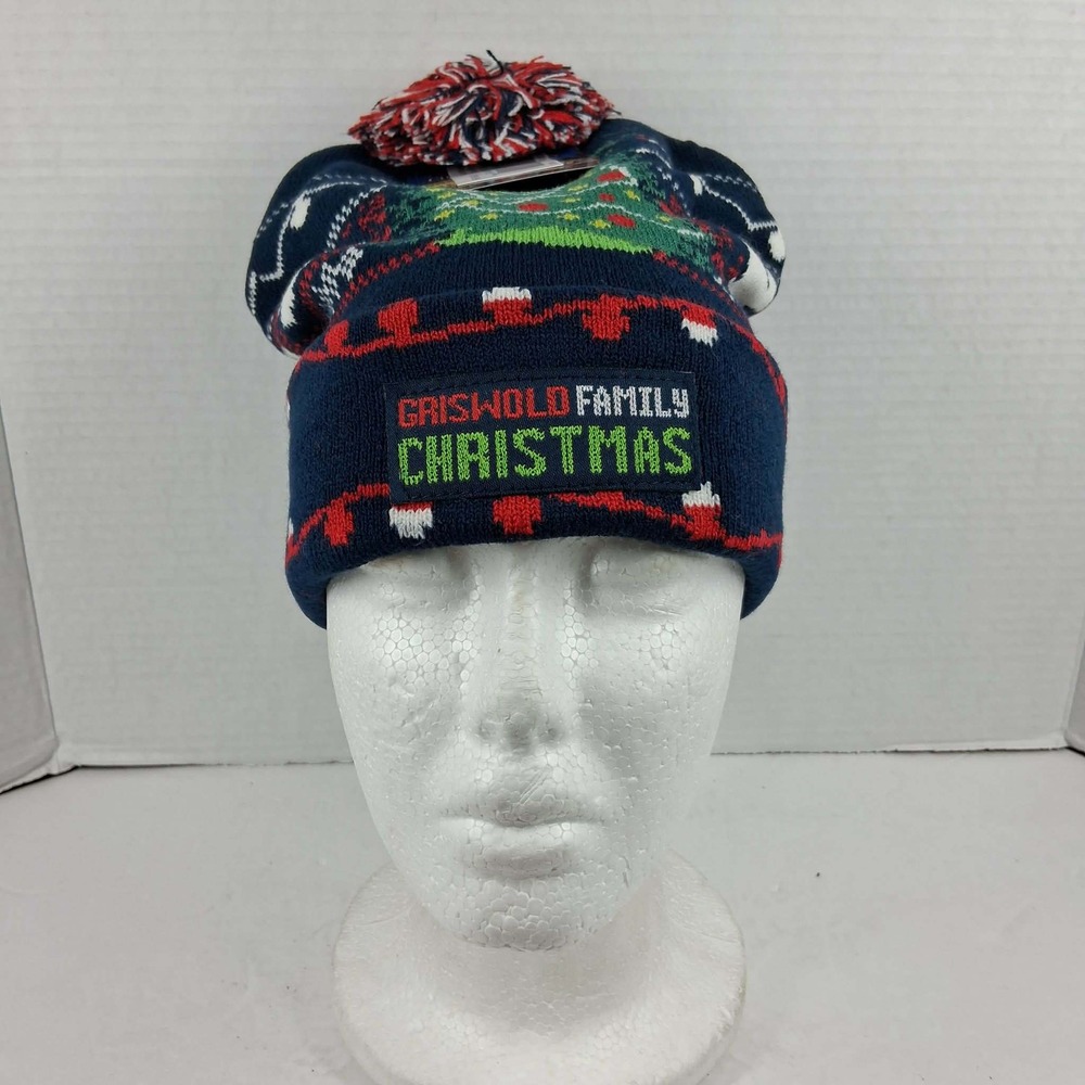 National Lampoon's Christmas Vacation Griswold Family Beanie Navy Pom‎ Hat NEW